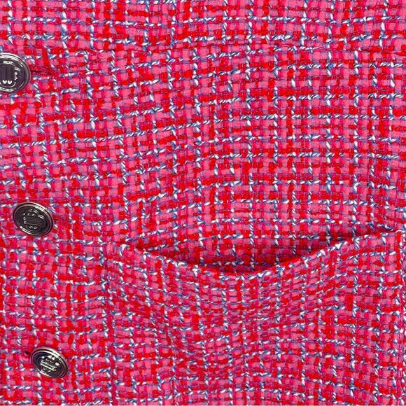 MAJE Rolia Mini Fuchsia Pink Tweed Dress, Size 36 (US Small) - Picture 7 of 10